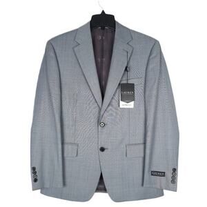 Lauren Ralph Lauren Men's Ultraflex Wool Suit Jacket Grey Sharkskin 38R NWT